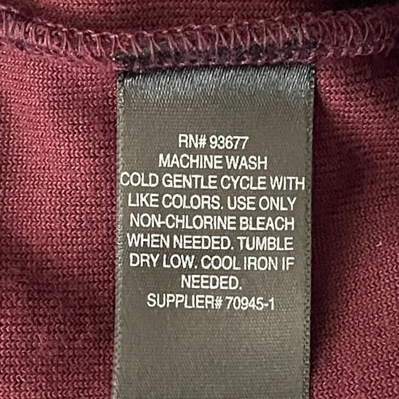 St. John’s Bay Wine Color Velour Pants Size Petite Medium - Picture 5 of 7